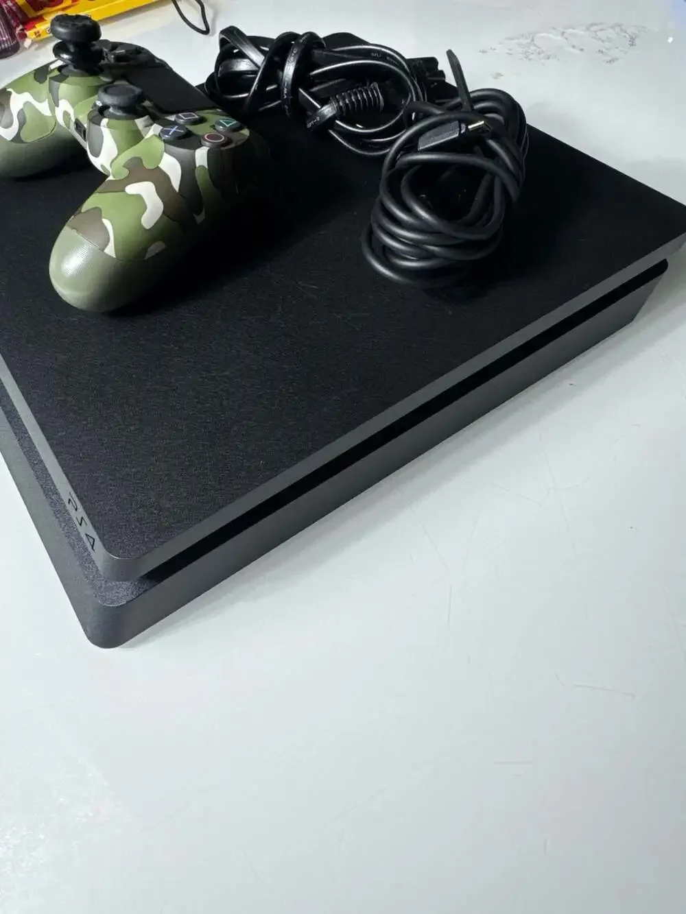 Sony PlayStation 4 PS4 Slim Console with Green Camo DualShock 4 Controller